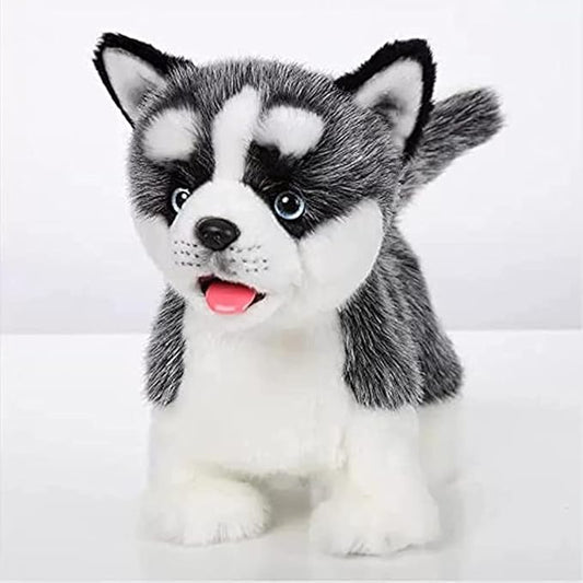CU-MATE Walking Husky Stuffed Dog, Electronic Toy, Realistic Interactive Puppy Pet Dog, Walking, Barking,Wagging Tail & Talking, Gifts