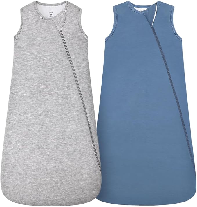 HAPIU Unisex Rayon Made from Bamboo Baby Sleep Sack TOG 1.0, 2-Way Zipper YKK, Wearable Blanket Baby