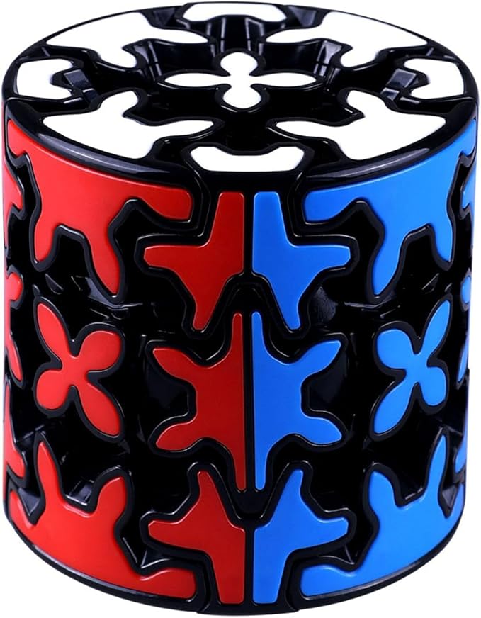 Gear Cube 3x3 with Three-Dimensional Gear Structure Magic Cube 3x3x3 Puzzles Toys (60mm) Brain Teaser Puzzle Game Toy for Children and Adults (Style C)