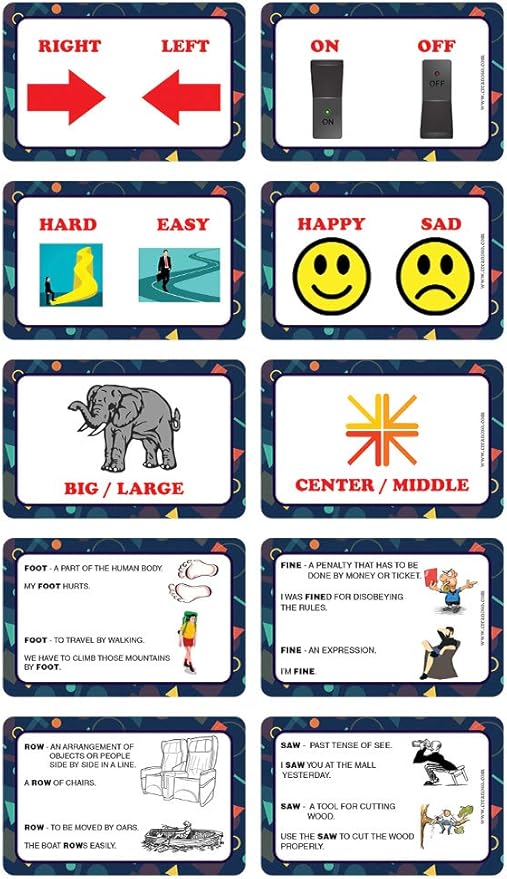 Creanoso US Schools and Learning Flash Cards Series (2-Deck)