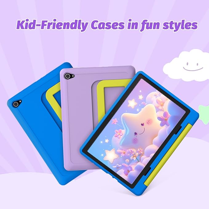 Kids Tablet, Android 14 Tablet for Kids 10 inch Octa-Core with Case, 64GB 1TB TF Card Expandable for Toddler Children, Parental Control, Dual Camera, WiFi,Gift