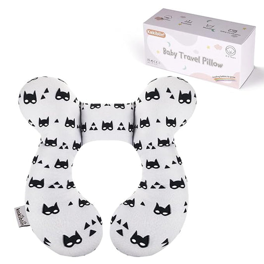 KAKIBLIN Baby Travel Pillow for Head and Neck, Upgraded Baby Support Pillow, Baby Neck Pillows for Car Seat,Pushchair,Travel, Grey