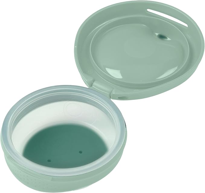 b.box Fill + Feed (Sage) | Reusable Baby Food Pouch | For Babies & Toddlers 4m+ | Silicone/Nylon Pouch, BPA-Free Lid | Dishwasher & Microwave Safe | 110mL (3.7oz, ½ Cup) Capacity