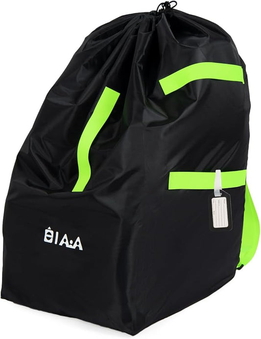 elaia Car Seat Travel Bag for Airplane, Waterproof Wearable with Straps, Large Capacity Padded Car Seat Check Bag, Perfect for Air Travel, Family Vacations, and Parents with Infants