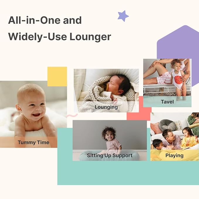 Deluxe Infant Lounger, Baby Nest Cover for Baby Girls & Boys, Newborn Essentials for Baby 0-12 Months, 100% Cotton (Mistyrose)