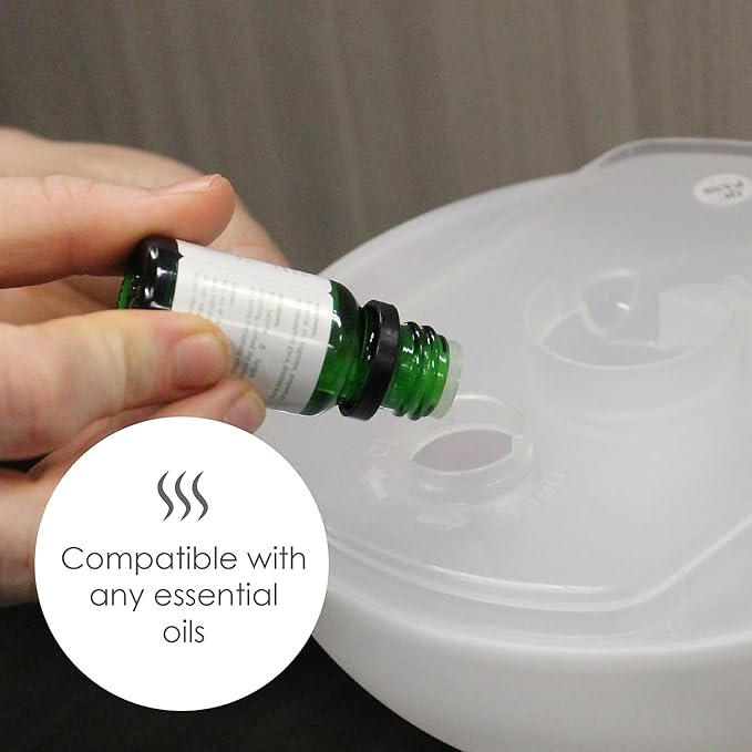 Crane Portable Ultrasonic Travel Humidifier and Diffuser, 0.2 Gallon Cool Mist, Optional Essential Oil Diffuser, No Filter Needed, White