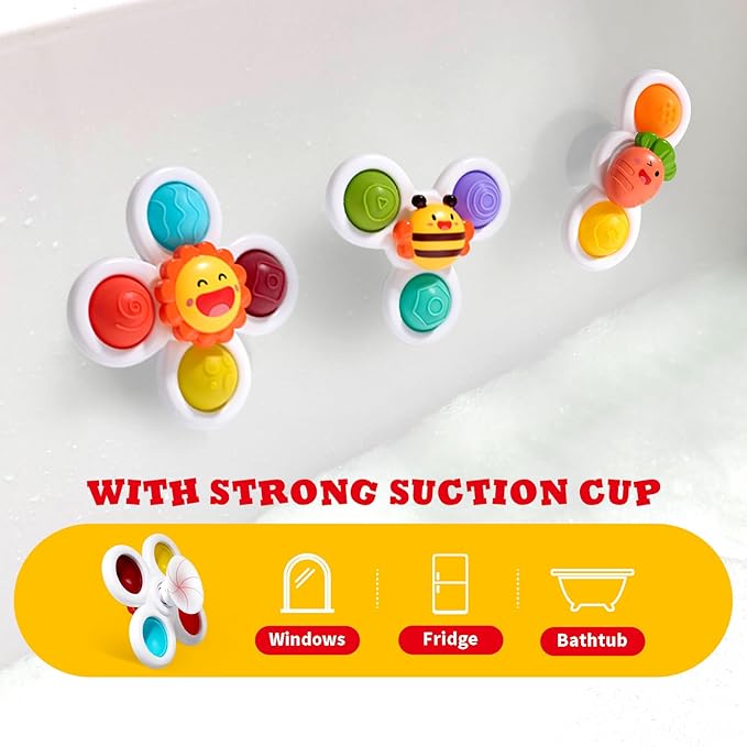 Hely Cancy Infant Bath Toys for 18 Months - No Hole Animal Bathtub Toys, Baby Bath Tub Toys