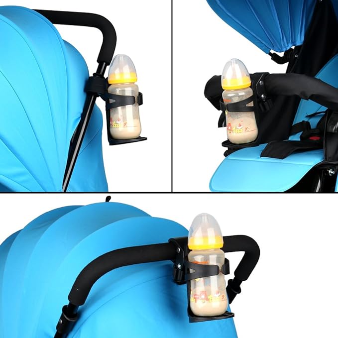 Accmor Stroller Cup Holder, Universal Cup Holder for Uppababy, Nuna, Doona Strollers, 360 ° Rotatable Bottle Holder for Stroller, Bike, Wheelchair, Walker, Scooter