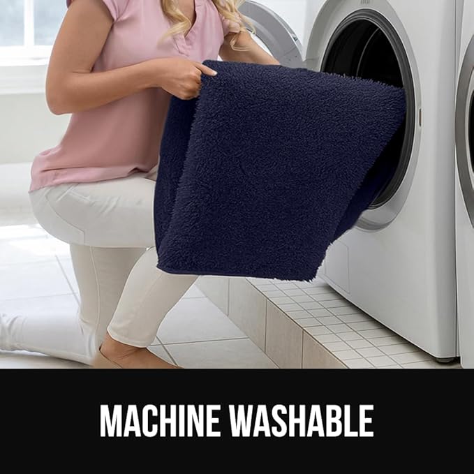 GORILLA GRIP Ultra Soft Washable Area Rug, Stain and Slip Resistant Plush Thick Carpet for Bedroom Living Room, No Shed Floor Rugs, Pet Friendly, Dorm Essentials, Kids Nursery Home Decor 3x2 Navy Blue