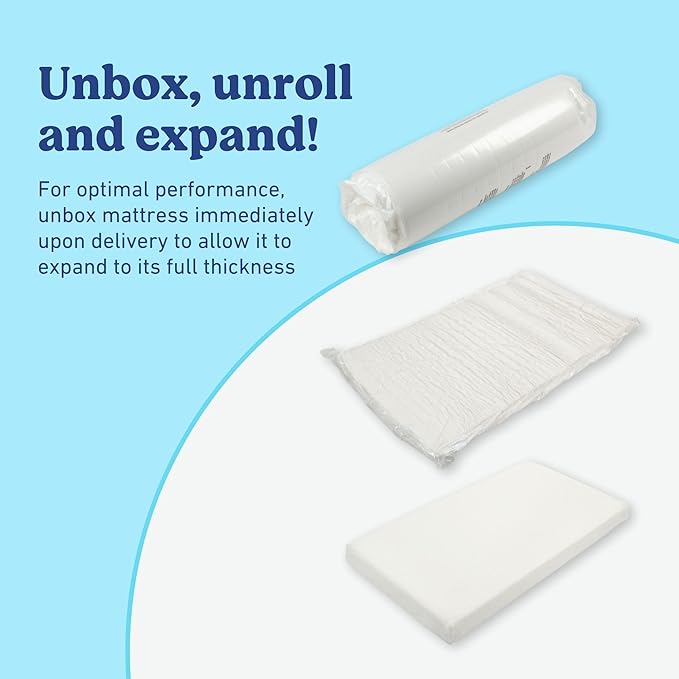 Graco Premium Crib & Toddler Mattress – GREENGUARD Gold Certified, CertiPUR-US Certified Foam, Machine Washable Cover with 100% Waterproof Surface, Fits Standard Full Size Baby Crib and Toddler Bed