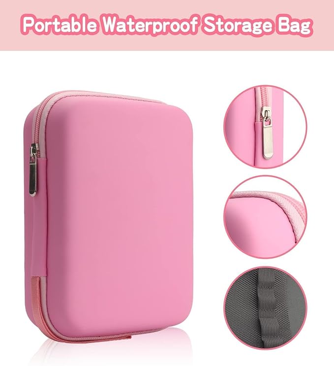 Baby Grooming and Healthcare Kit, Portable Baby Safety Care Set with Hair Brush Comb Nail Clipper Nasal Aspirator for Nursery Newborn Infant Girl Boy (32 in 1, Pink)