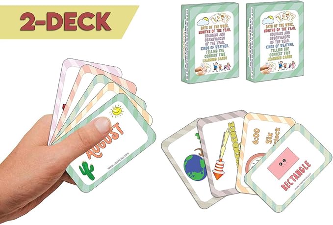 Creanoso US Schools and Learning Flash Cards Series (2-Deck)