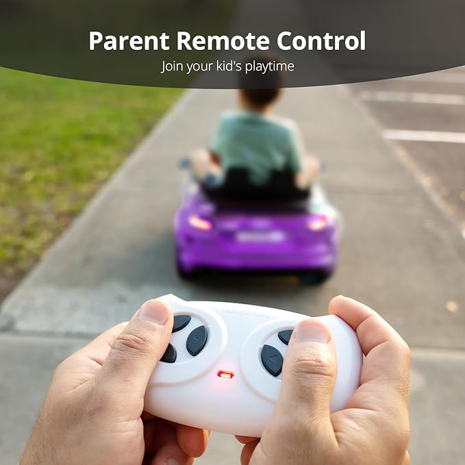 Electric Car for Kids, Licensed Audi 6V Kids Ride on Car Toy for Toddlers with Remote, Bluetooth - Purple