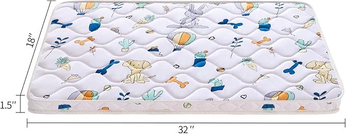 Baby Bassinet Mattress 32x 18 inches- Firm Support and Comfort Premium Foam,Noiseless and Odorless,Hypoallergenic Small Crib Mattress, Fits Moses Basket, Dual Sided with Soft Breathable Fabric