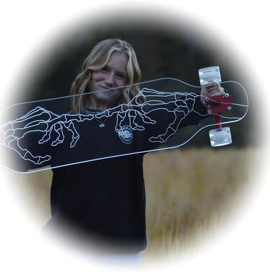 Clear Longboard Skateboard - Transparent Acrylic Long Boards with Light-Up LED Wheels for Smooth Rides - Ride The Streets in Style with Longboard Built for Beginners & Pros Alike