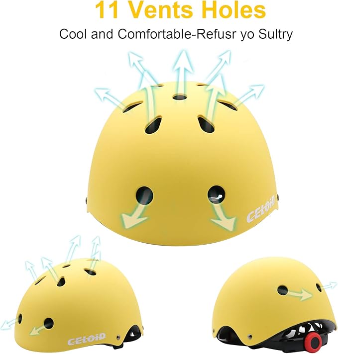 Kids Bike Helmet,Toddler Skateboard Helmets for Ages 2-3-5-8-14 Years Boys Girls，Adjustable Multi-Sport Bicycle Skateboarding Football Roller Skating Scooter Rollerblade Balance Bike Helmet