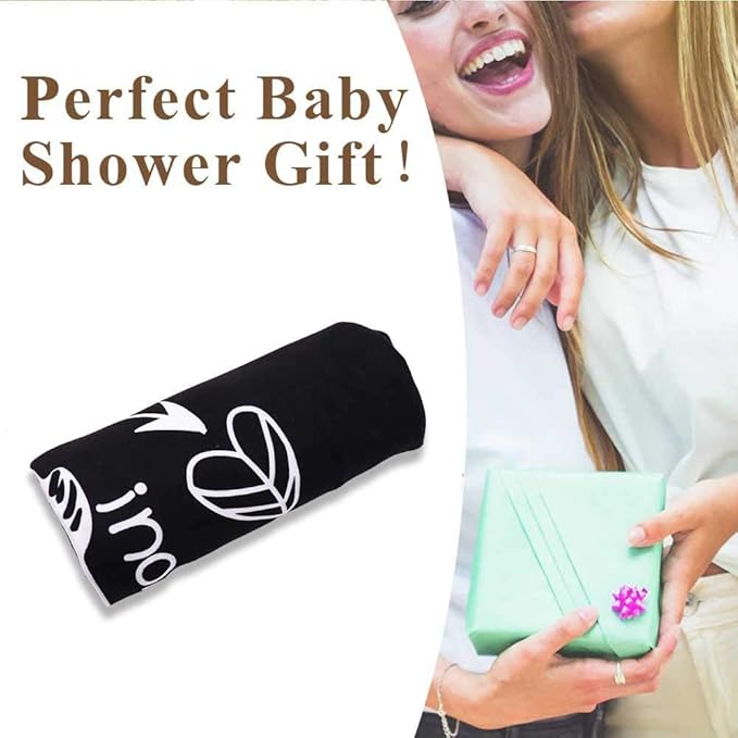 Car Seat Covers for Babies, No Touching Sign Car seat Canopy, Infant Stroller Covers for Newborn Girl Boy, Multiuse Nursing Covers for Breastfeeding, Ultra-Soft Breathable, High Chair Cover, Black