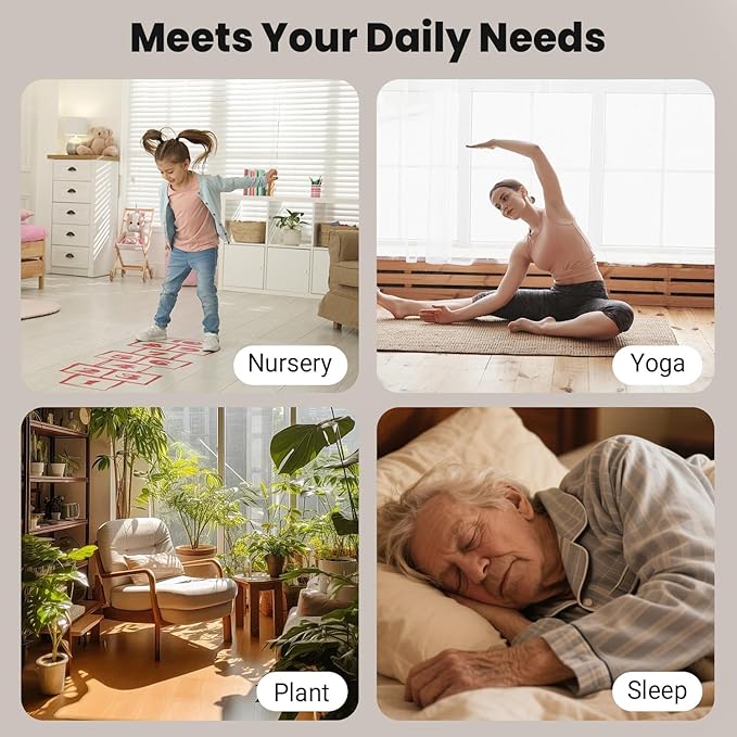 Humidifiers for Bedroom - GloryAir 2.38Gal/9L Top Fill Cool Mist Humidifier for Large Room 500ft² 120H Last with Auto Mode 7-Color Light Humidistat Aroma Box Quiet Humidifiers for Plants Baby & Adults