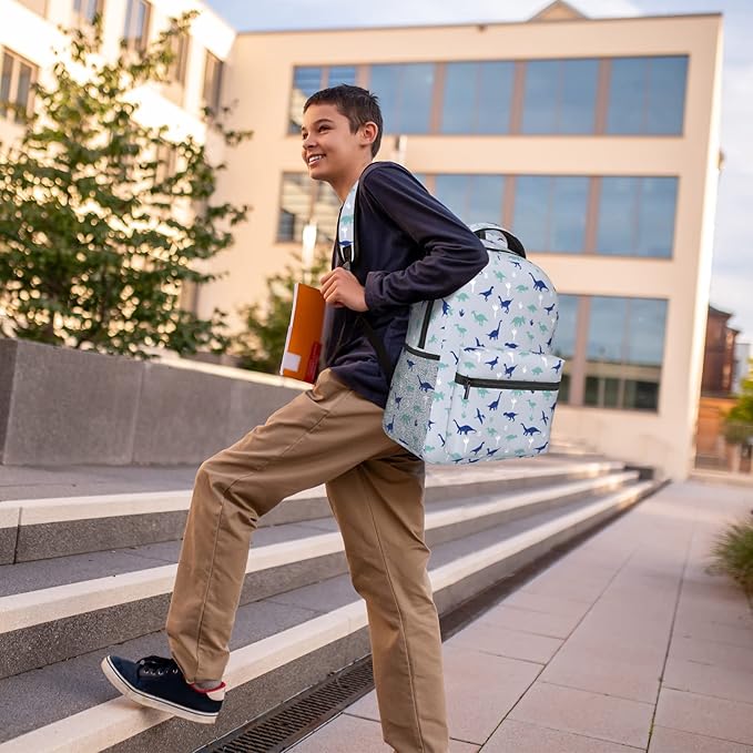 Dinosaur Backpack for Kids Boys Girls, Lightweight School Bookbag with Multiple Compartments, Simple Modern Waterproof Durable Kids' Backpack for Age 5-12, for School & Outdoor Activities