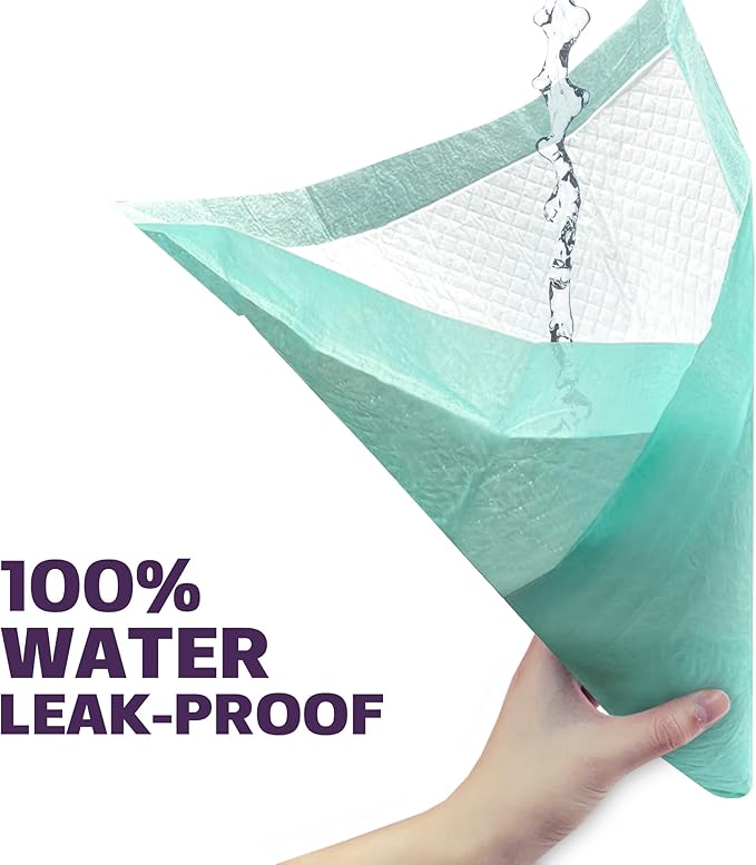 Disposable Bed Pads for Adults 23 x 36 (50 Count) - Super Absorbent and Waterproof - Incontinence Bed Pads, Chuck Pads, Chux Pads, Changing Pads for Baby, Pee Pads for Kids