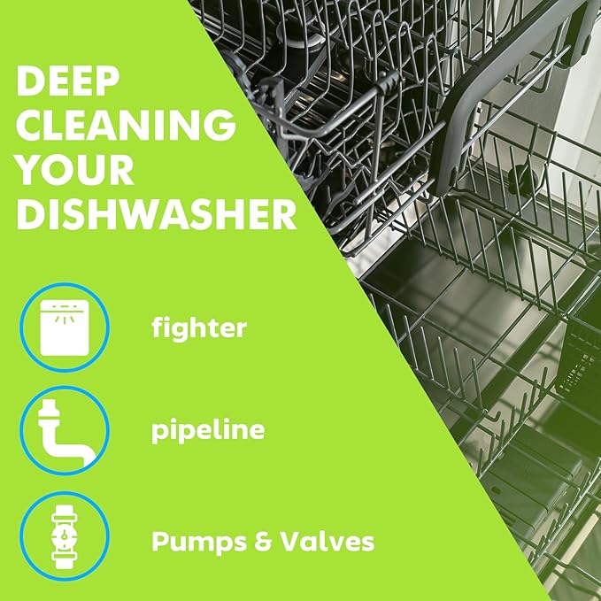 Dishwasher Cleaner and Deodorizer Tablet 25 Count, Deep Cleaning Tablet Helps Remove Limescale, Mineral Buildup and Odor, Formulated to Clean Inside all Machines