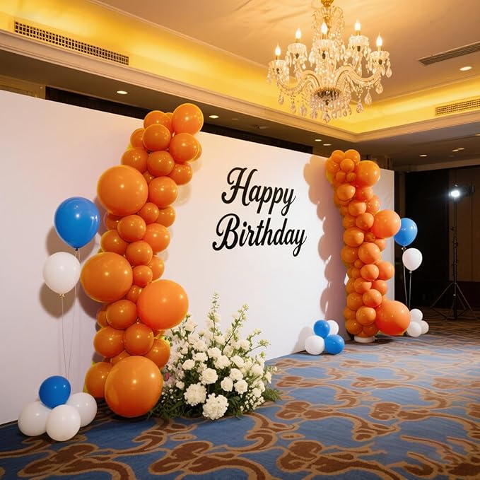 140pcs Orange Round Balloons Different Sizes 18 12 10 5 Inch Latex Balloons for Arch Decoration Party Balloon Kit for Graduation Birthday Party Wedding Balloon Baby Shower Decoration