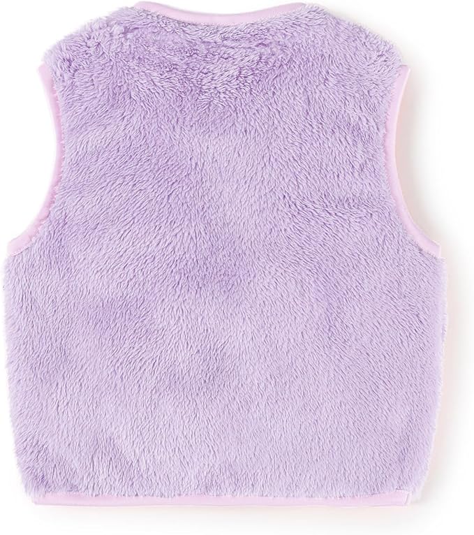 Baby Boys Girls Fleece Vest Zip Up Cute Bear Jackets Fuzzy Fall Winter Warm Clothes Newborn Outwear for Toddler Infant