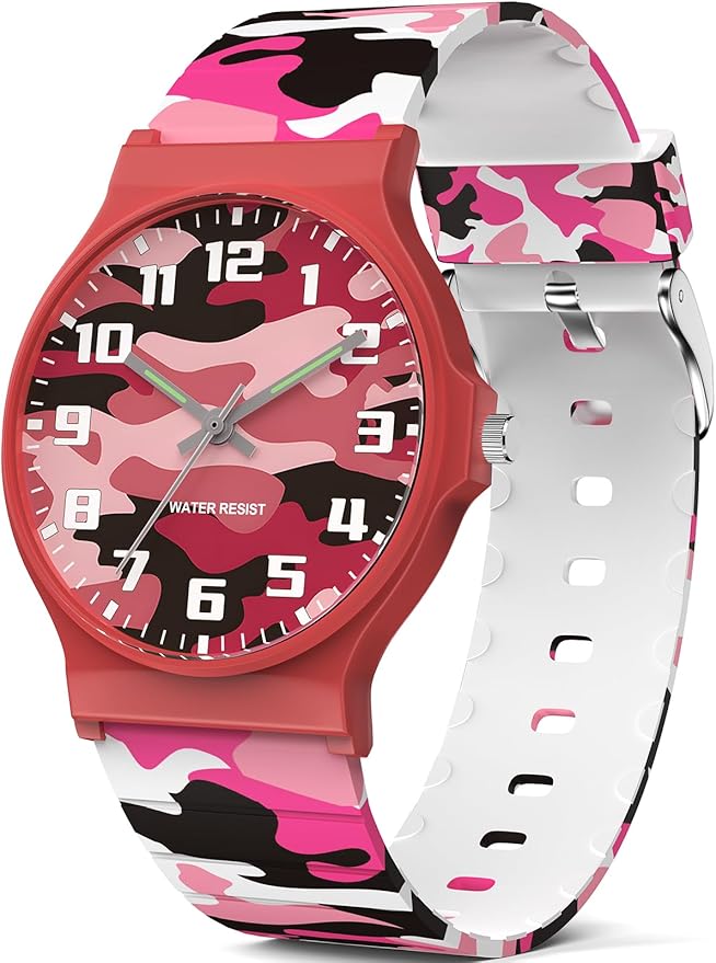 Kids Analog Watch Boys Girls, 30M Waterproof, Sports Watch for Boys, Easy to Read Children's Thin Dial Wrist Watches with Soft Band, for Ages 5-15 Kids Great Birthday Gifts Christmas Day