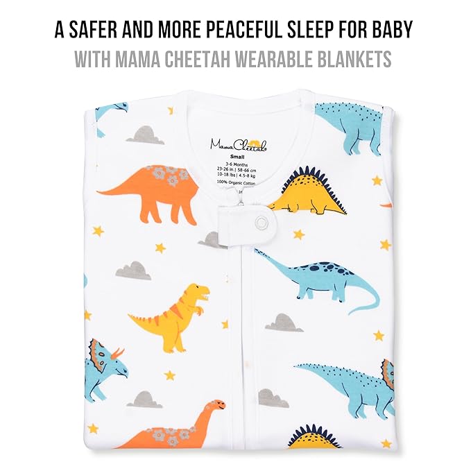 Baby Sleep Sack 1.0 TOG, Organic Cotton Baby Wearable Blanket with Two-Way Zipper, Swaddle Transition Baby Sleeping Bag, All-Season Sleep Sack for Newborn Infant Toddler Boy Girl, 12-18 Months, 1-Pack