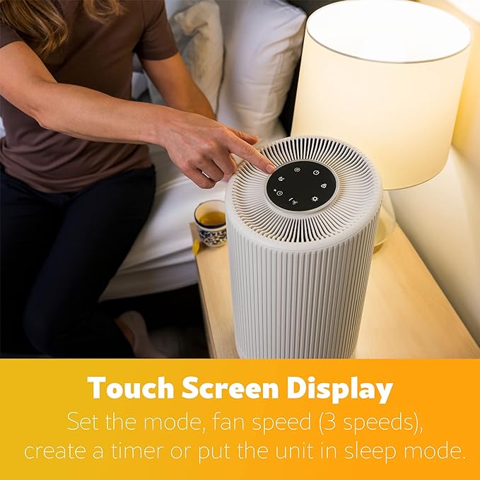 Kenmore PM1005 Air Purifier with H13 True HEPA Filter, Covers Up to 850 Sq.Foot, 25db SilentClean 3-Stage HEPA Filtration System for Office & Bedroom