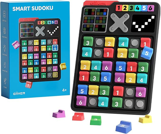 GiiKER Smart Sudoku Puzzle Games, Original 2500 Challenges Sudoku for Kids, Brain Teaser Puzzle for Kids, Travel Games Birthday Gifts for Boys Girls, Easter Basket Stuffers Toys for All Ages