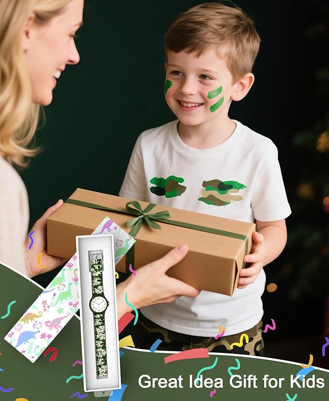 Kids Analog Watch Boys Girls, 30M Waterproof, Sports Watch for Boys, Easy to Read Children's Thin Dial Wrist Watches with Soft Band, for Ages 5-15 Kids Great Birthday Gifts Christmas Day