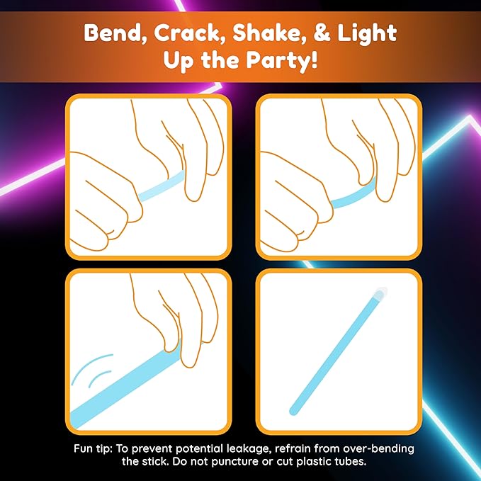 Glow Fever Glow in The Dark Sticks - 100 ct 6" Glow Sticks Bulk Party Pack with End Caps & Lanyards - Glow Party Favors for Concert, Festival, & Wedding - Neon Light Sticks, Pink