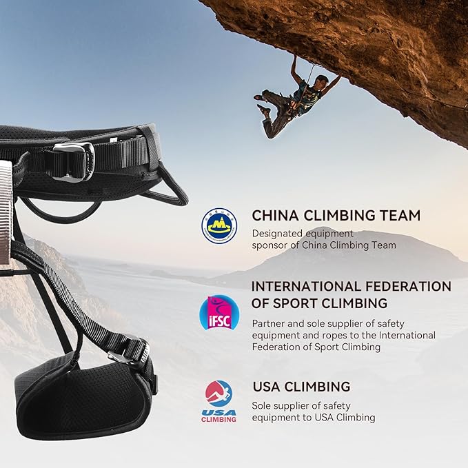 KAILAS Kids Rock Climbing Harness Child Safety Belt Climbing Gear Adjustable Lightweight Indoor Gyms Beginners Youth