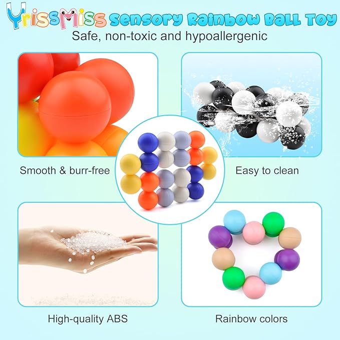 4PCS Autism Sensory Toys for Autistic Children, Quiet Fidget Toys for Adults & Kids, Stocking Stuffers for Boys Ages 3-5