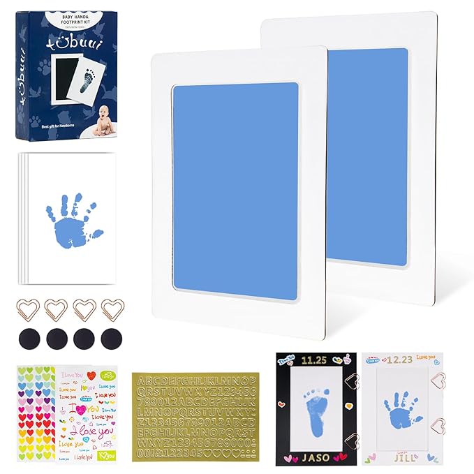 Inkless Baby Hand and Footprint Kit,Clean Touch Ink Pad for Baby Footprint Kit,No Mess Dog Paw Print Kit,DIY Footprint Ink for Baby Keepsake Gifts for Boys and Girls