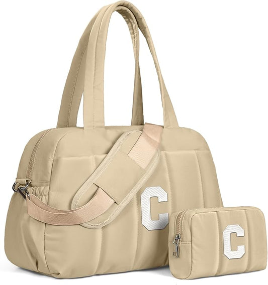 Gifts for Women-Monogram Duffle Bag, Weekender Bags for Women，Overnight Bag with Wet Pocket，Lightweight Travel Bags Personalized Gym Tote with Makeup Pouch