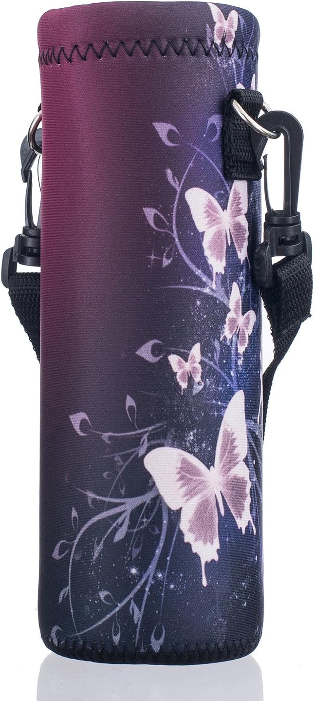 AUPET Water Bottle Bag Carrier,24oz/32oz Insulated Neoprene bottle Sling Holder Case Pouch Cover for 1000ML/750ML Bottles with Shoulder Strap for walking
