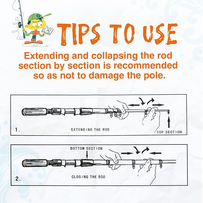 Kids Fishing Pole, Telescopic Fishing Rod, Toddler Collapsible Fishing Rod and Reel Combo with Tackle Box, Fishing Line, Bobber, and Soft Lures for Boy, Girl, Youth, Beginner, Over 4 Years Old