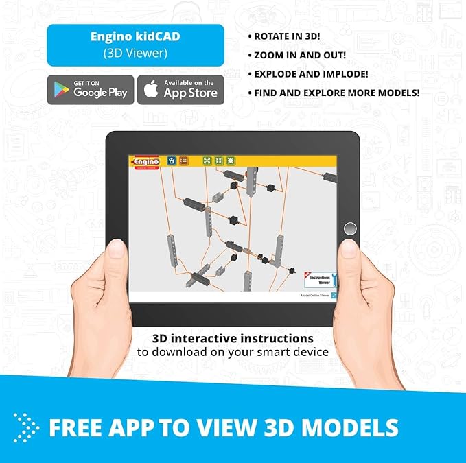 Engino Creative Engineering STEM Toys, 20 Multi Model Set, Building Toys for Kids 7+, Engineering Kit for Inventors, STEM Projects, Creative & Fun Play, Gift for Boys & Girls