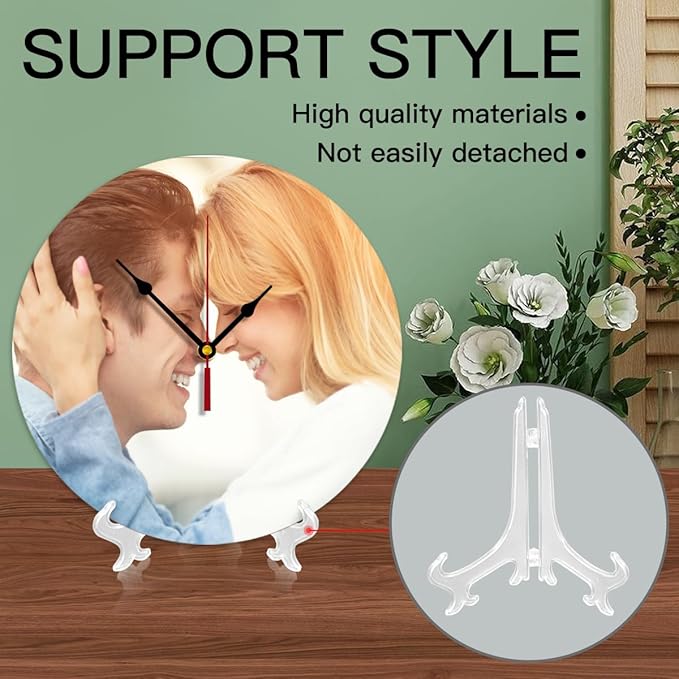 Generic Custom Clocks for Walls Personalized Picture Hanging Time Clocks Customize Gifts for Kitchen Bathroom Home Wedding Friend Family Lover, 10inch-25cm