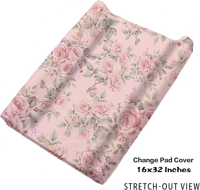 Custom Nursery Crib Bedding Set: Personalized Name 4 Piece Flower Horse Design Baby Crib Sets for Girls - Toddler Double Layer Blanket Set, Comfortable Crib Bed Sheets for Baby Toddlers