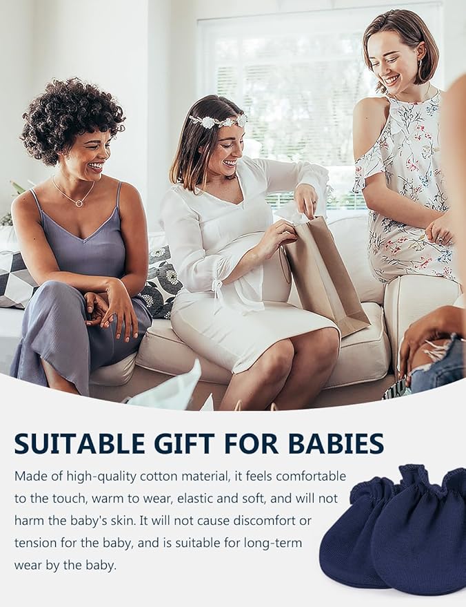 Cute Baby Mittens Newborn, No Scratch Baby Boy Mittens, Baby Girl Hat Gloves for Toddlers, Infant, Newborn