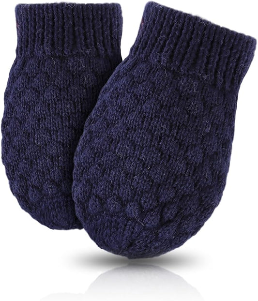 Baby Knit Mittens Toddler Boys Girls Gloves Winter Infant Newborn No Scratch Mitten 0-3 Years