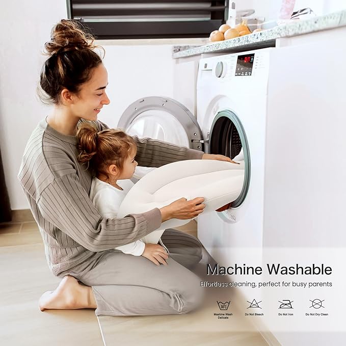 Baby Lounger for Newborn: Skin-Friendly & Breathable for 0-12 Months Infant Tummy Time Playtime & Diaper Changes - Portable & Lightweight Cushion for New Parents