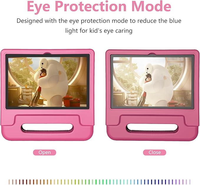 Kids Tablet 8GB+64GB, 10 Inch Android 14 Tablet for Kids 6000mAh with Case, WiFi 6, Bth 5.2, Dual Camera, GPS Pre-Installed Parental Controls, Kids Space & Family Link Great Gift for Toddler Children