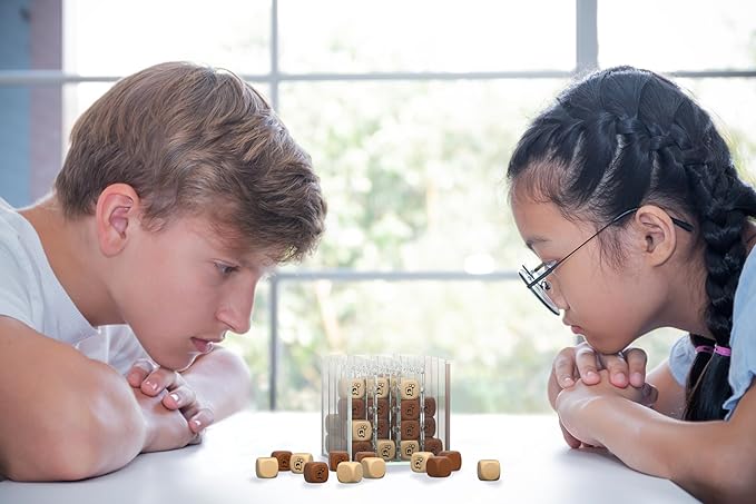 , a Unique 4 in A Row Game, 3D Strategy Board Game for Critical Thinking. The Classic Grid Game in a Sleek Acrylic Cube. Superbly Designed Wooden Cubes. Tactical Game Play for All Ages