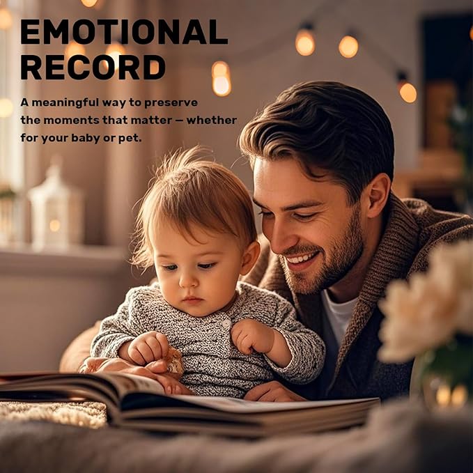 4-Pack Inkless Baby Hand and Footprint Kit with Mess-Free Ink Pad – Baby Safe Ink Pad for Hand, Foot & Paw Prints – Newborn Footprint & Paw Print Kit for Dogs and Cats – 16 Cards(Jet Black, L)