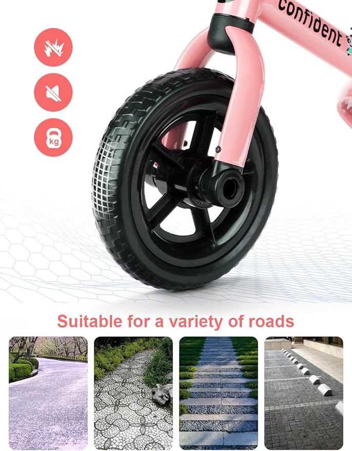 Ancaixin 3 in 1 Toddler Tricycles for 2-5 Years Old Boys and Girls with Detachable Pedal and Bell, Foldable Baby Balance Bike Riding Toys for 2+ Kids, Child Birthday Christmas New Year Gift Pink