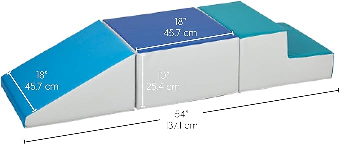 Factory Direct Partners 11618-CTNV SoftScape Toddler Playtime Climber, Indoor Active Play Structure (3-Piece Set) - Contemporary/Navy